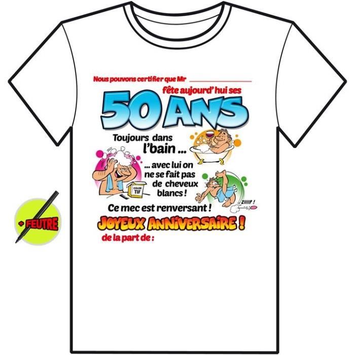 T shirt 50 ans homme outlet