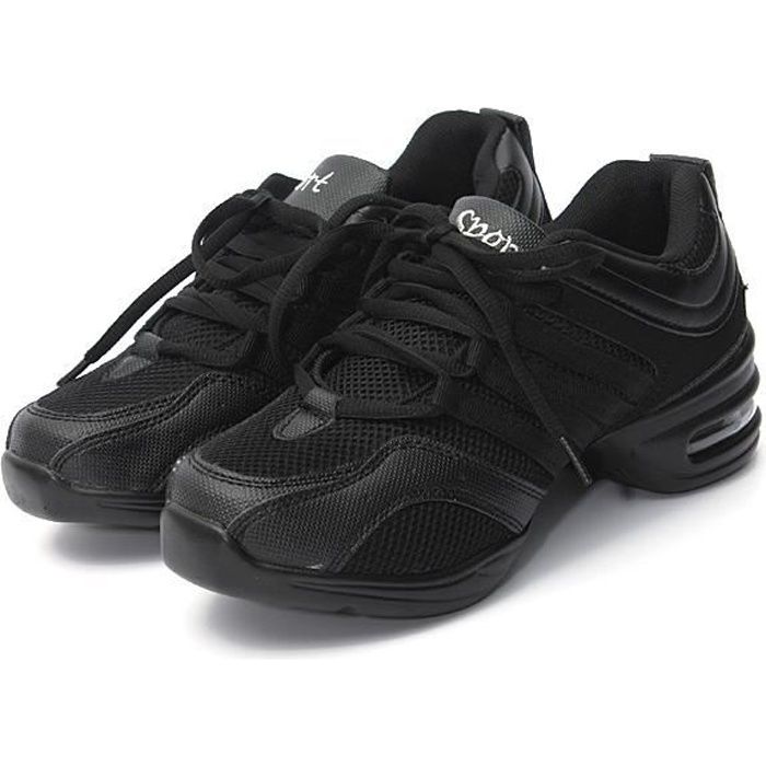 Chaussures de Danse Moderne Sport Basket Lacets Sneakers Femme Respirant  Noir - Cdiscount Chaussures