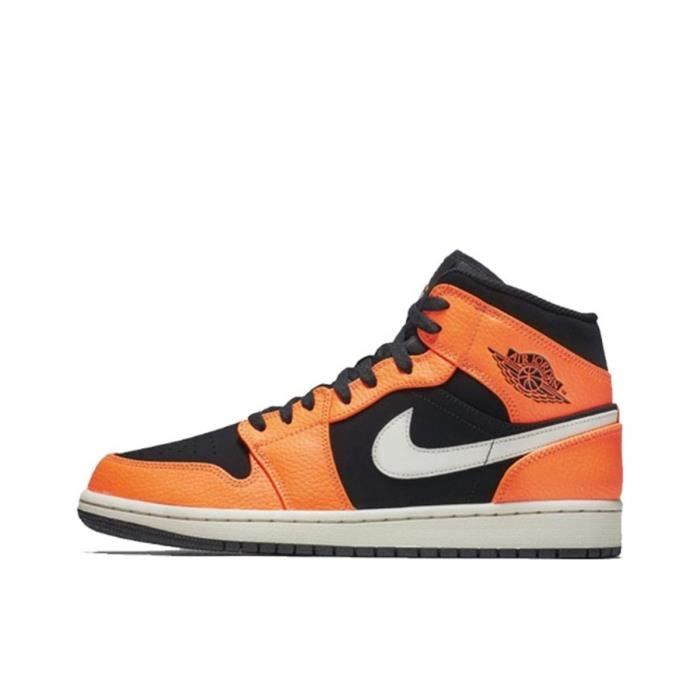 Basket Air Jordan 1 Nike Noir et Jaune Cuir Lacets Mixte Couleurs multiples Cdiscount Chaussures