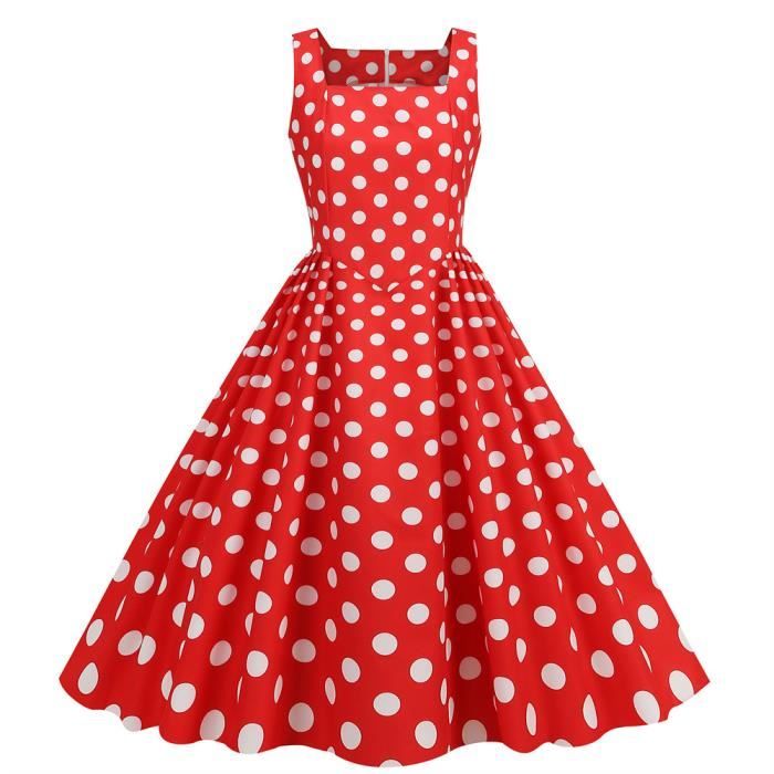 Femme Robe Cocktail Soiree Vintage retro annee 1950 pin up Rockabilly Swing Chic et Elegante Pois Dot Manche Courte Robe Jade Jade Cdiscount Pret a Porter