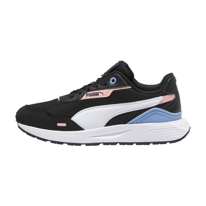 Puma Basket Basse à Lacets Puma Runtamed Plus - Noir Blanc Blissful Bleu
