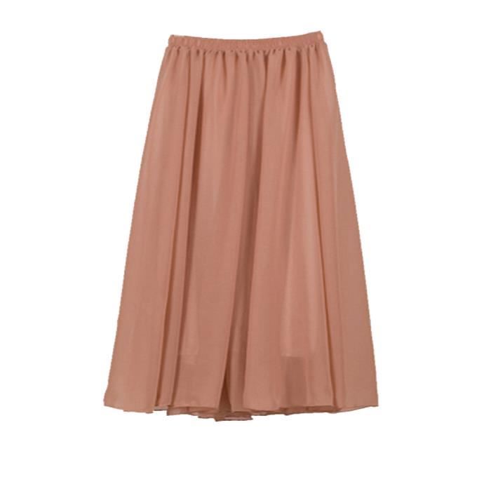 Jupe Longue de Plage Elegante Classique Femme Long Jupe Taille Elastique en Coton Lin Rose 80 CM Rose Cdiscount Pret a Porter
