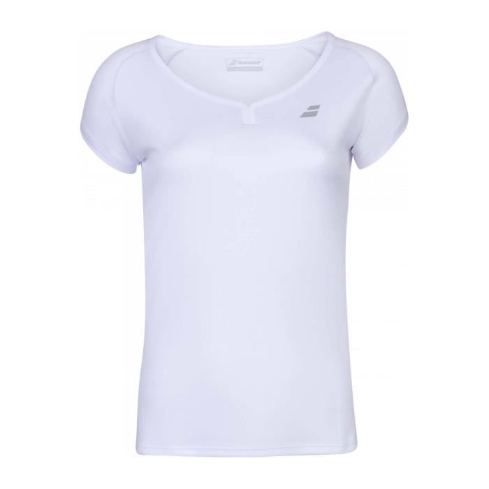 t-shirt de tennis play sleeve pour femmes - babolat - blanc