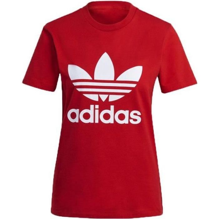 Tee shirt outlet rouge adidas femme