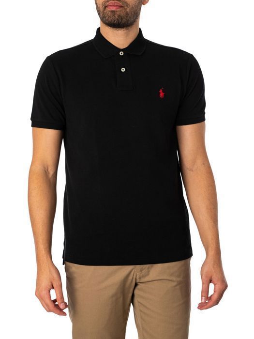 Polo noir hotsell ralph lauren homme