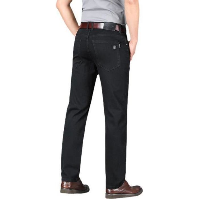 Jean noir coupe droite homme clearance