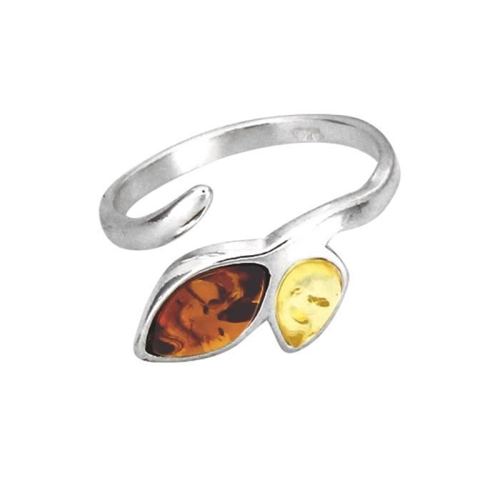 Nature D Ambre Bague Ambre Argent 925 1000e Reglable 311 1019