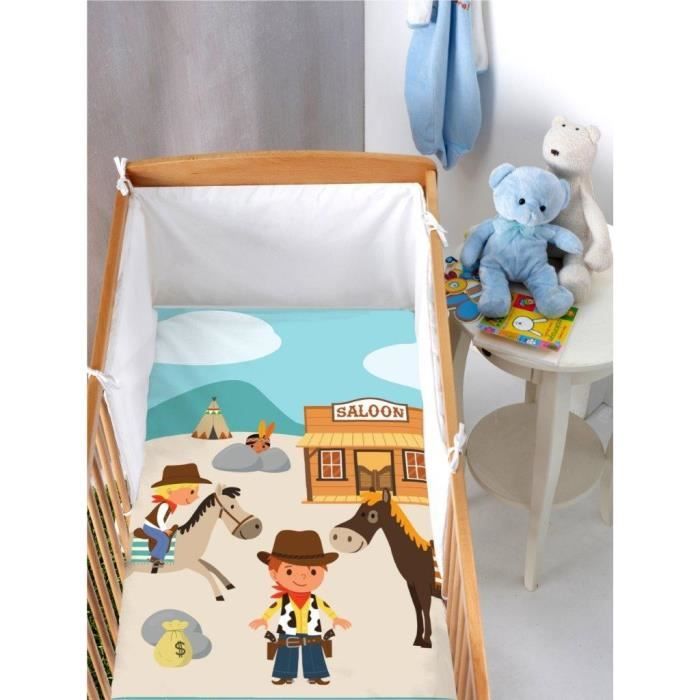 Housse De Couette Bebe Cowboy 80 X 1 Cm Cdiscount Maison
