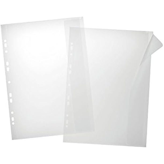 Pochettes Perforées A4 Pour Cartes De Visite - Sachet De 10