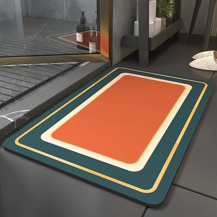 Tapis Séchage Vaisselle Pierre Diatomée 40x30cm - Absorbant, Antidérapant - Pour Cuisine/SDB