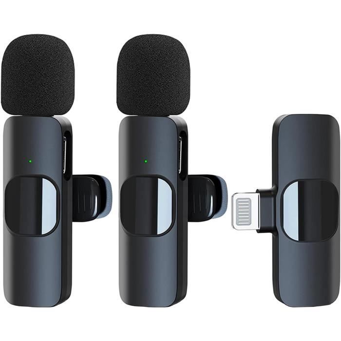 Micro Cravate Sans Fil Lavalier Pour IPhone Et Smartphones | Compatible DJI Osmo OM 4, Portée 60m - Idéal Vlog, Interviews, Enseignants
