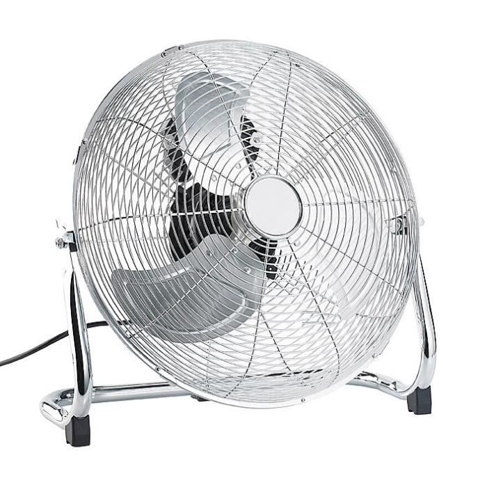 Ventilateur de sol - Métal - Ø 45 cm - 105 W - Silencieux - Design industriel - Sichler