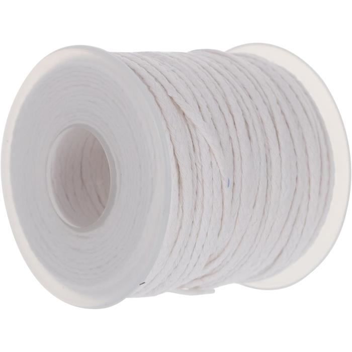 Mèche En Chanvre Biologique Pour Bougie Ou Lampe à Huile DIY - 61 M, Cire D'abeille Pure, Couleur Foncée
