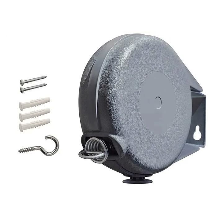 Corde à Linge Rétractable Murale 4,8 M - Acier Inoxydable, Support 20 Kg, Installation Facile - 13