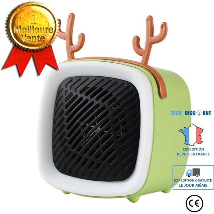 Mini Radiateur Soufflant Electrique Ventilateur Chaud Portable Bureau  Maison 
