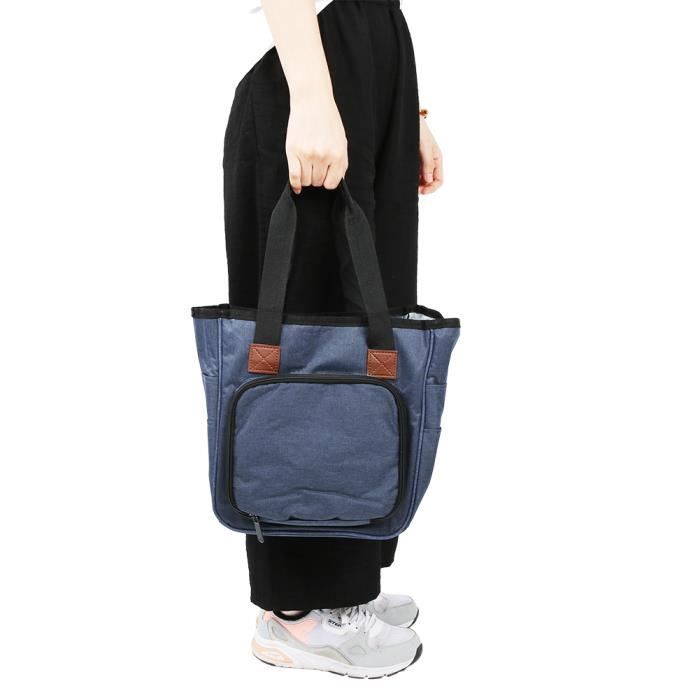 AIGUILLE A TRICOTER,04--sac de rangement pour tricot imprimé, fourre