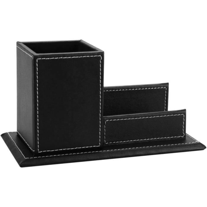Organiseur De Bureau En Cuir Synthétique – Porte-stylos Pratique, Design Moderne