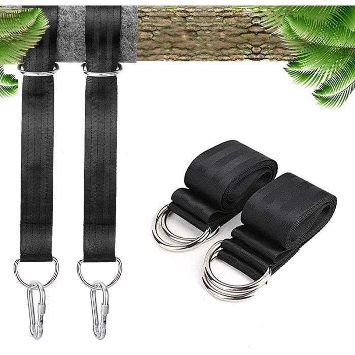 Sangles De Hamac 29Cm X 2,Fixation Hamac Avec 2 Crochets De Mousqueton