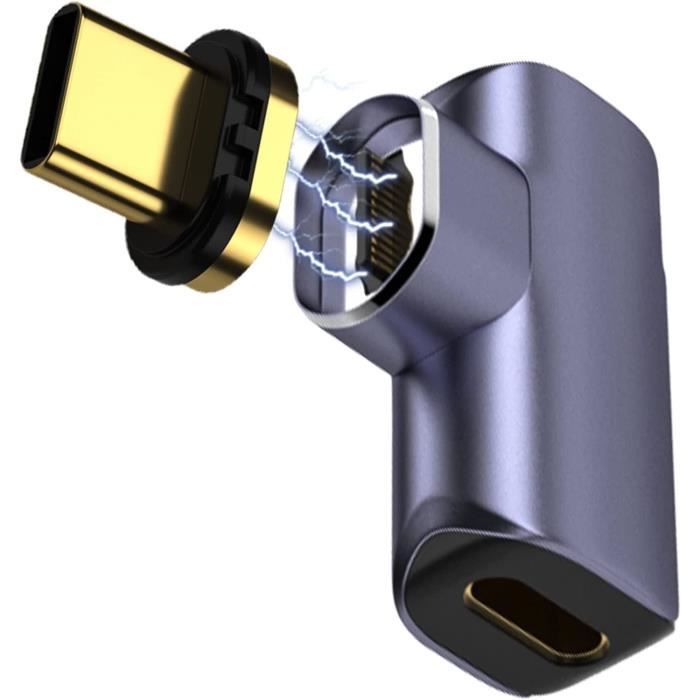 VAFOTON Adaptateur Magnétique USB-C 240W - Rotation 540° - Charge Rapide PD