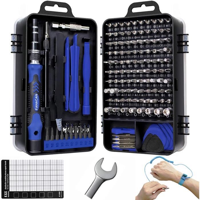 JOREST 59Pcs Kit Tournevis de Précision, Set Outils avec Torx T5, T6 T7 T8 T9 T10 T15, Etoile P2