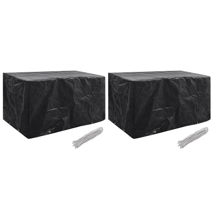 vidaXL Housses mobilier jardin 2 pcs