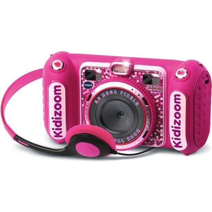 Appareil photo enfant - VTECH - Kidizoom Duo DX Rose - 75 filtres dynamiques - 5 jeux en réalité aug