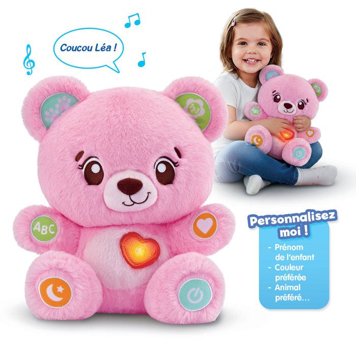 VTECH BABY - BONBON MON OURSON À PERSONNALISER ROSE - Rose