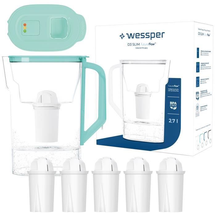 Carafe filtrante - LAICA - Big Roma J81-EA - Capacité 3,7L - Compteur Vert et Bordeaux - Electroménager Carafe filtrante - LAICA - Big Roma J81-EA - Capacité 3,7L - Compteur Vert et Bordeaux - Electroménager