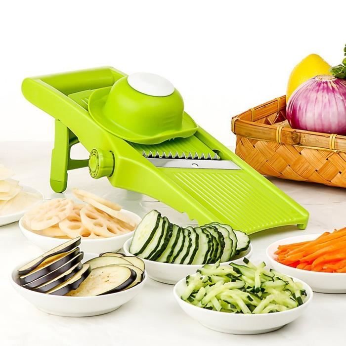 Mandoline Coupe-Légumes Manuel - Lame Acier Inoxydable | Pour Tranches Fines Et Régulières