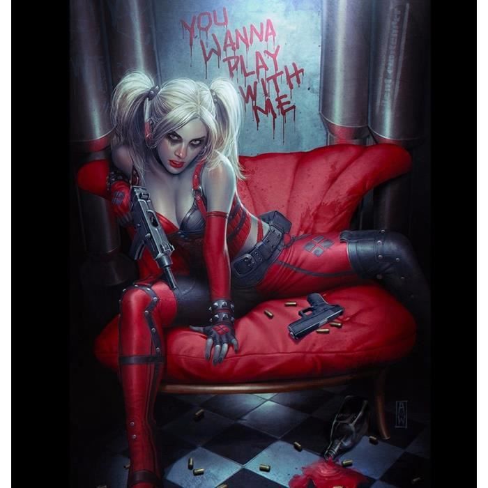 Home Decor Peinture A L Huile Harley Quinn Batman Arkham City Hd