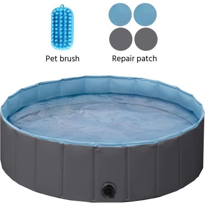 Meilleurs prix pour Yaheetech Piscine pour Chien Pliable Taille M Baignoire Bassin de Baignade Portable Bain pour Chien-Chat Animal Antidérapant