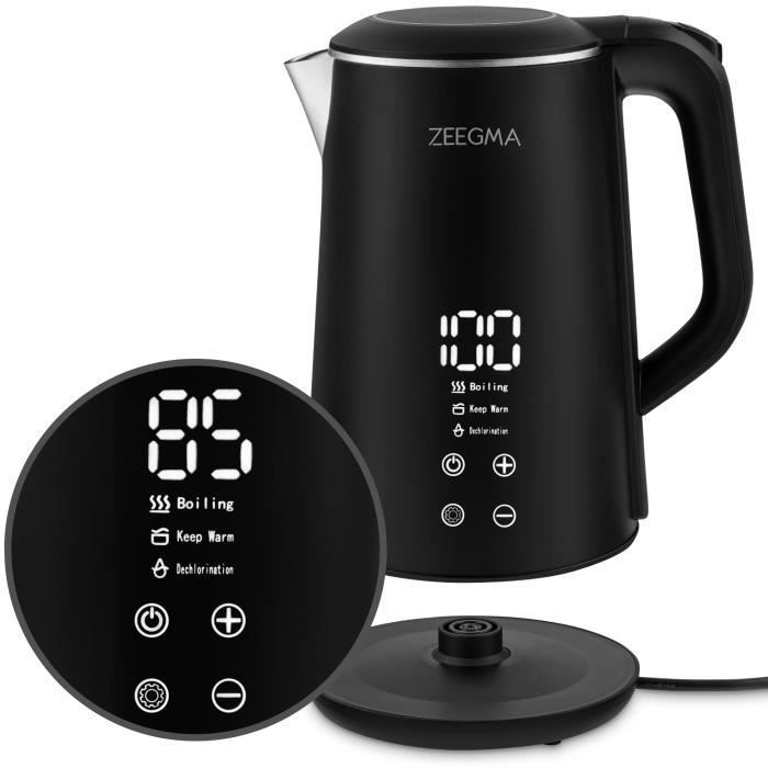 Bouilloire électrique ZEEGMA Ketlee Control - 1,6 L - Température réglable - Maintien au chaud - 1500 W