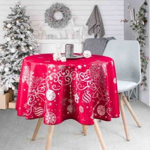 Ma De Comedor De Navidad Vino De Poliéster Rojo Polyéster Lavable Reutilizable