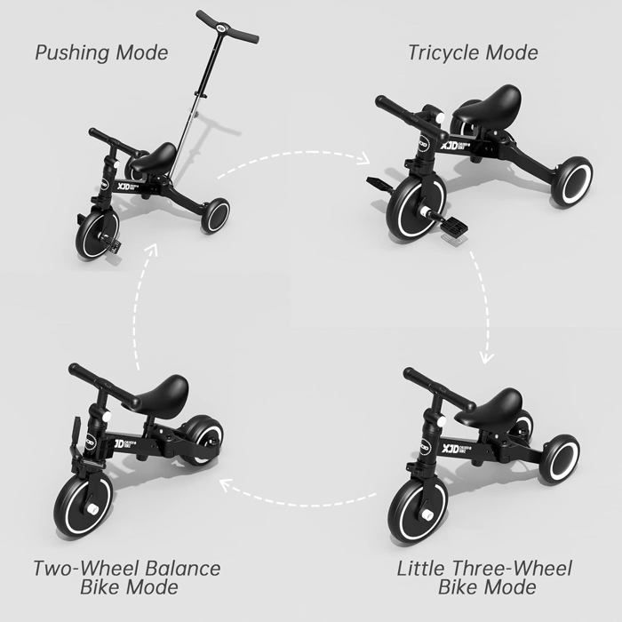 XJD 3 en 1 Velo Draisienne Tricycle pour Enfants de 1 3 Ans Premier Velo d Entrainement d Equilibre Vehicule avec Pedale Cadeau Cdiscount Sport