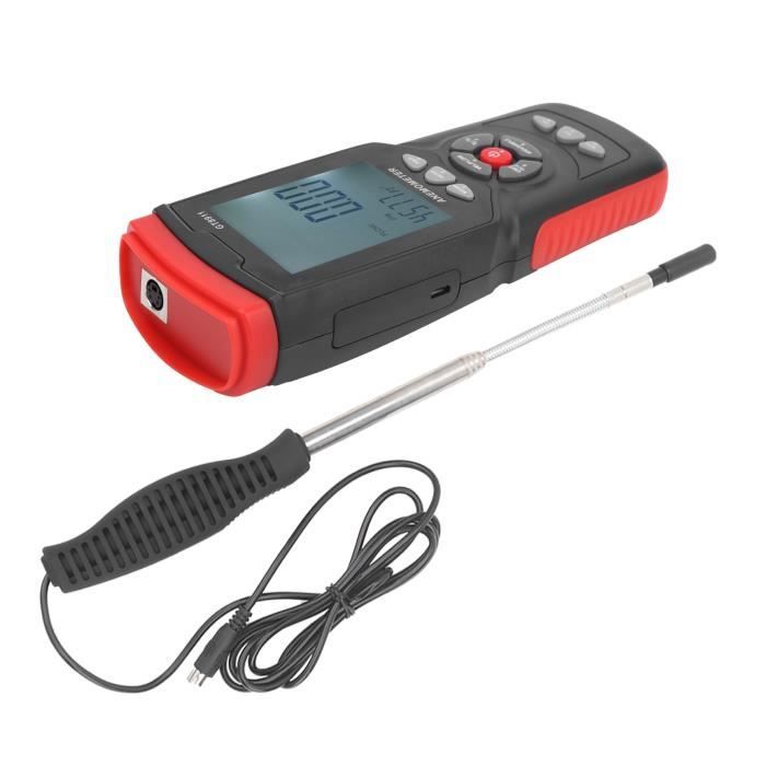 AIOMEST Anémomètre Pro HVAC - Compteur de vitesse du débit d'air AI-826A - Testeur de vitesse du vent portable - Mesure de la température du flux d'air avec courant moyen maximal AIOMEST Anémomètre Pro HVAC - Compteur de vitesse du débit d'air AI-826A - Testeur de vitesse du vent portable - Mesure de la température du flux d'air avec courant moyen maximal