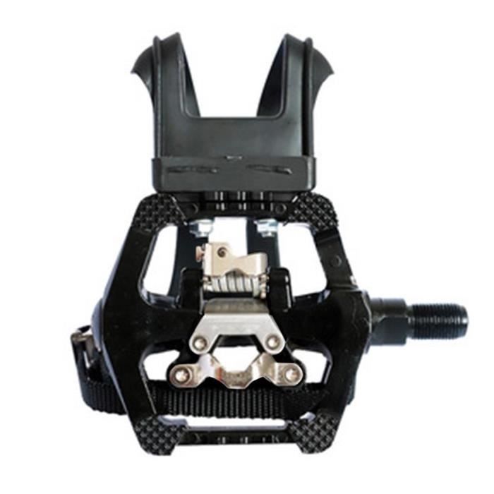 1 paire de pedales de velo pedales de velo avec cale pieds et sangles pour velo de route VTT a pignon fixe B court Cdiscount Sport