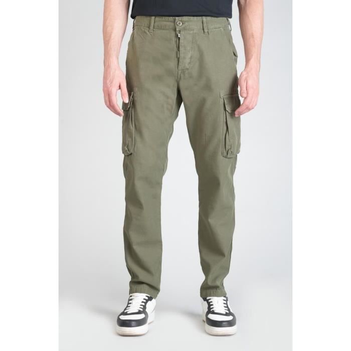 Pantalon cargo Le Temps des cerises Sami khaki 26 Khaki Cdiscount Pret a Porter