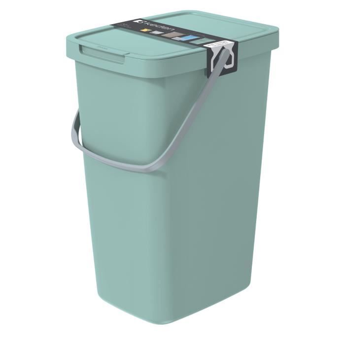 Poubelle De Tri 20 Litres Keden Systema Q – Plusieurs Couleurs, Avec Crochet Mural, Neuve