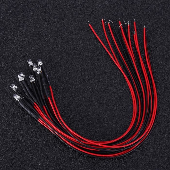SURENHAP diode LED 50pcs diode filaire tête ronde lumineuse point ...