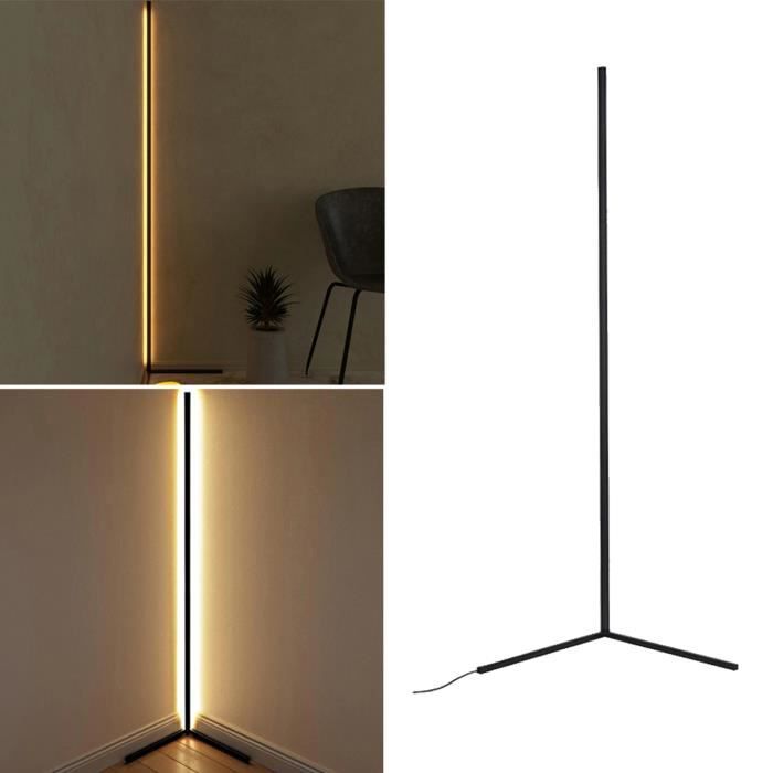 Tzumi Lampe en coin barre lumineuse AuraLED, lampe de plancher avec  couleurs changeantes