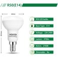 AGOTD 6W Ampoule LED E14 R50 Rflecteur 50W Ampoules Halogne quivalent Culot E14 470Lm 2700K Blanc Chaud Non Dimmable Lot de 1[6797]-2