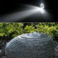 Anneau LED pour fontaine - Éclairage de pierre avec 6 LED blanches - Pompe de fontaine de jardin FTL-2