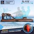 Bluefin Fitness Blade Aqua W-1 | Rameur à Eau électrique | 100% Bois de frêne | Rameur Pliable pour Usage à Domicile | Ecran LCD +-2