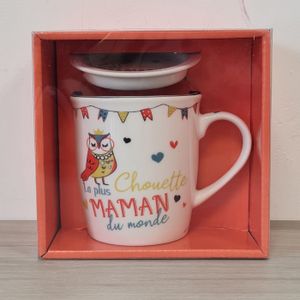 Cosumy Tasse à Thé Avec Infuseur Et Couvercle 400ml Grand - Céramique - Reste Chaud Longtemps (Anthracite