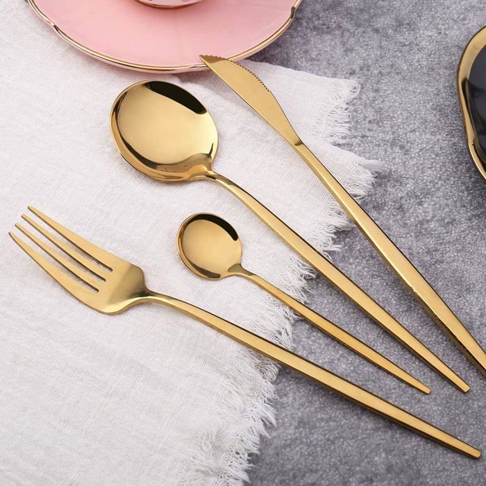 Ensemble de couverts - Gold - 30 pièces - Acier inoxydable - Eco