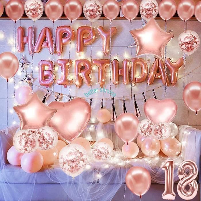 Ballon Chiffre Or Rose, Ballons Chiffres Géants, Ballons Pour 18