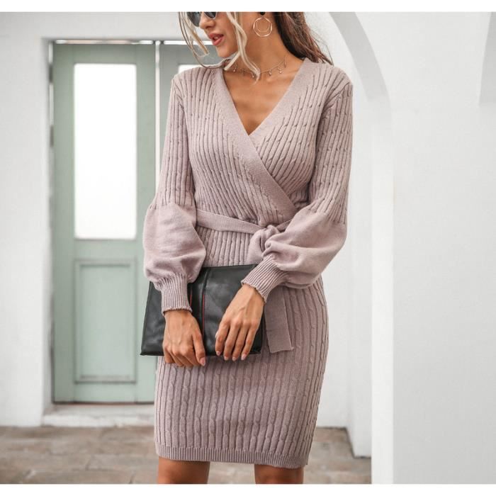 Pull moulant best sale femme col v