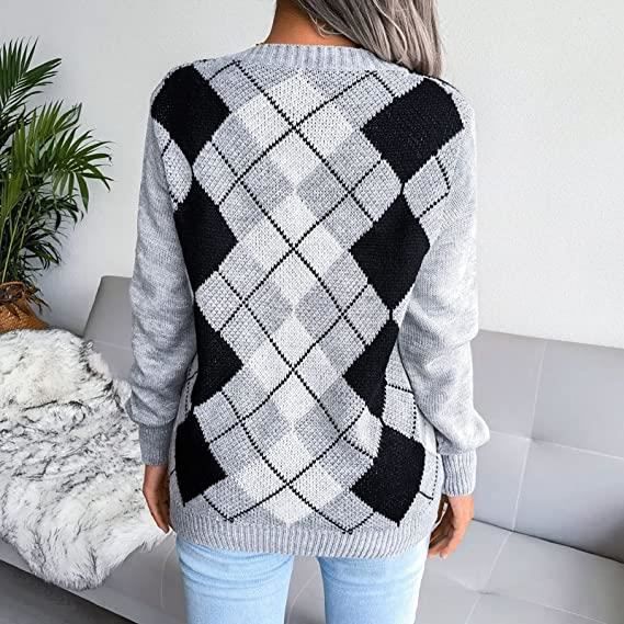 Pull oversize discount femme col v