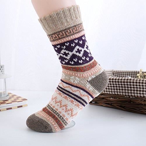 Chaussettes à motifs Fair Isle en cachemire et coton femme