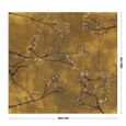Papier peint panoramique intissé Cerisiers japonais 300 x 280cm Or-3
